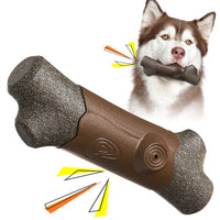 HKM-3613885 Dog Toy with Sound Tip Ball, Bite-Resistant Molar Rod Branches, Plastic Material, Wood Color