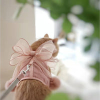 HKM-3615805 Universal Pet Traction Harness with Bow for Cats and Small Dogs - Size S, M, L Options Available
