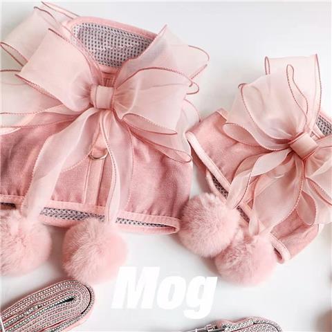 HKM-3615805 Universal Pet Traction Harness with Bow for Cats and Small Dogs - Size S, M, L Options Available
