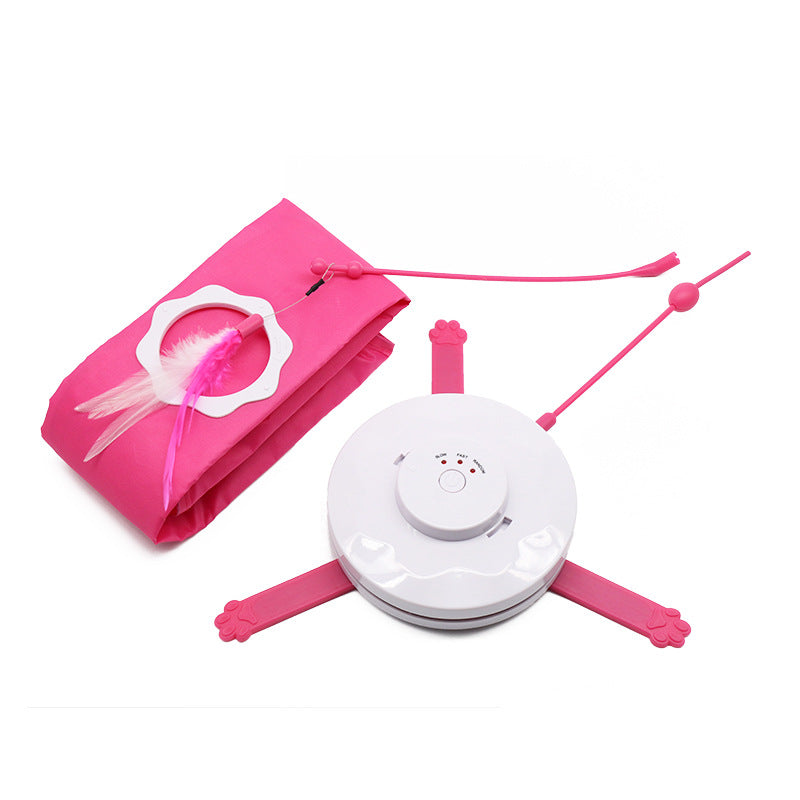 HKM-3616061 Automatic Cat Toy - Timing Sound Toy for Pets, Blue and Red, 150x58mm