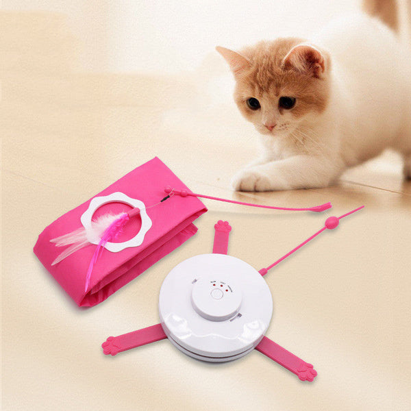 HKM-3616061 Automatic Cat Toy - Timing Sound Toy for Pets, Blue and Red, 150x58mm