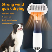 HKM-3616701 3-in-1 Pet Hair Blower and Comb - 600W, Durable ABS, 2-Meter Cord, Ideal for Dogs