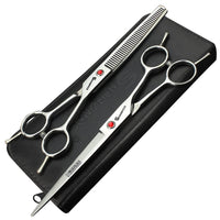 HKM-3616829 Professional Dog Grooming Shears - 19cm, 440C Material, For Precision Pet Care