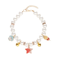 HKM-3617213 Hand-woven Pearl Adjustable Cat Collar for Comfortable Wear and Stylish Decoration