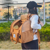 HKM-3617469 Portable Expandable Cat and Small Dog Shoulder Bag with Thermal Pad, Lightweight Outdoor Tent Design