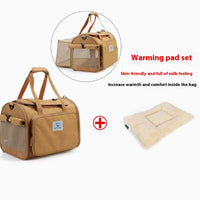 HKM-3617469 Portable Expandable Cat and Small Dog Shoulder Bag with Thermal Pad, Lightweight Outdoor Tent Design