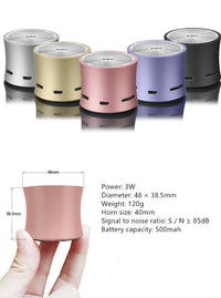 HKM-361875 Portable Bluetooth Speaker with 8-Hour Battery Life and USB Charging