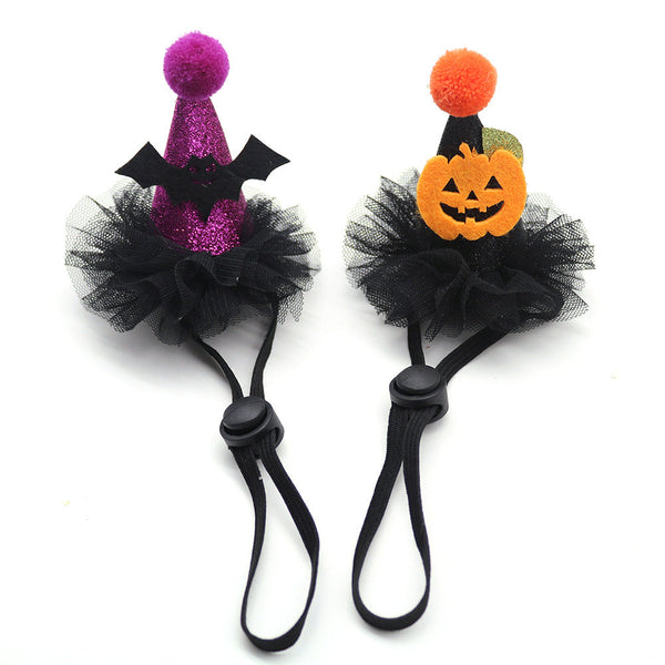 HKM-3619389 Adjustable Purple and Black Pet Headdress Hat for Halloween and Christmas Celebrations