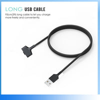 HKM-361939 Magnetic Charging Cable for Fitbit Alta HR and Ionic Smart Watches, 1m Length, Black