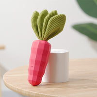 HKM-3621821 Durable Rubber Carrot Toy for Small and Medium Puppies with Sound Feature
