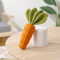 HKM-3621821 Durable Rubber Carrot Toy for Small and Medium Puppies with Sound Feature