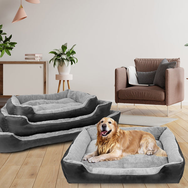 HKM-3622845 Comfortable and Breathable Nest for Medium to Large Dogs – Four Seasons Dog Bed in Black