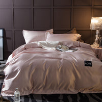 HKM-362387 Cotton Four-Piece Bedding Set with Soft Silk-Like Finish for 1.5m, 1.8m, and 2.0m Beds
