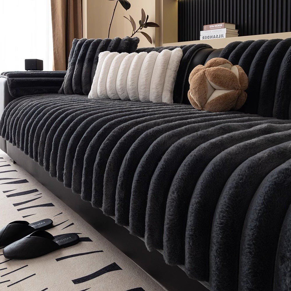 HKM-362387 Striped Rabbit Plush Sofa Cushion with Antislip Design in ...