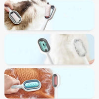 HKM-3624253 Water-Activated 4-in-1 Cat Grooming Brush with Double-Sided Hair Removal and Cleaning Function