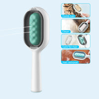 HKM-3624253 Water-Activated 4-in-1 Cat Grooming Brush with Double-Sided Hair Removal and Cleaning Function