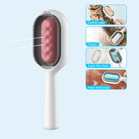 HKM-3624253 Water-Activated 4-in-1 Cat Grooming Brush with Double-Sided Hair Removal and Cleaning Function