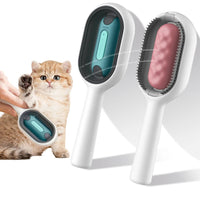 HKM-3624253 Water-Activated 4-in-1 Cat Grooming Brush with Double-Sided Hair Removal and Cleaning Function