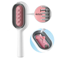 HKM-3624253 Water-Activated 4-in-1 Cat Grooming Brush with Double-Sided Hair Removal and Cleaning Function