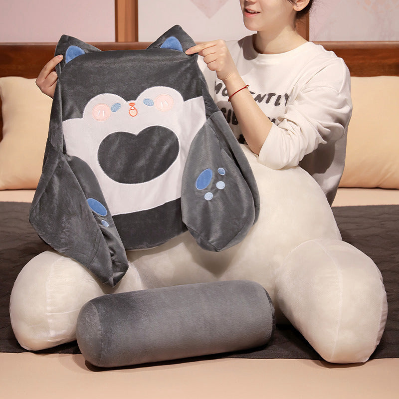 HKM-362515 Cartoon Soft Cushion for Bedside or Sofa in Pink Pig, Cat, Dinosaur, Husky Designs