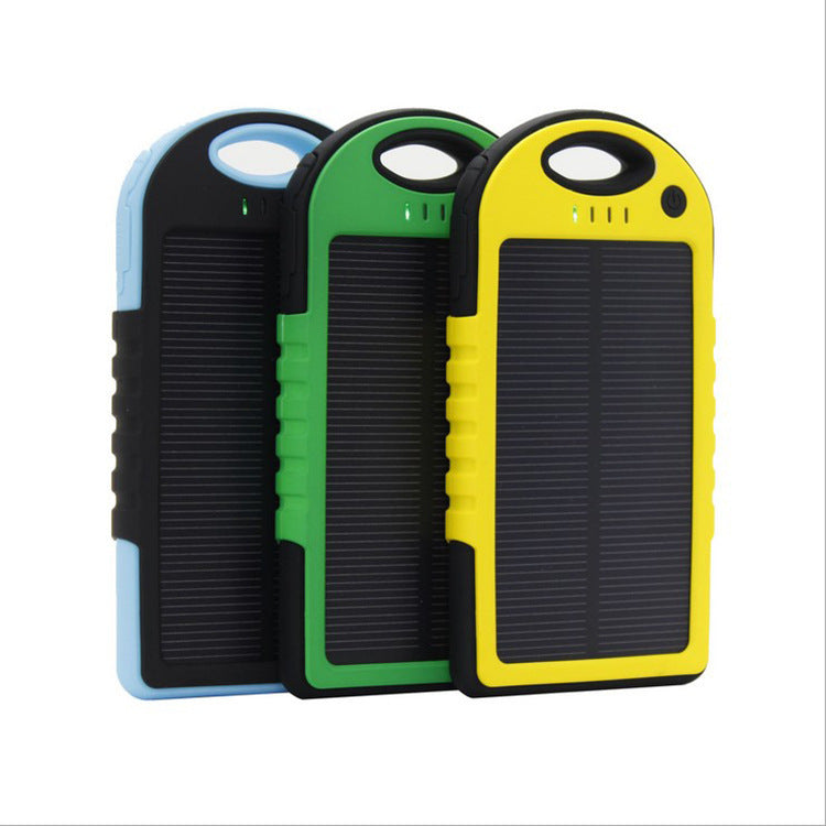 HKM-362579 Portable Solar Power Bank with Dual USB Charging and IPX4 Waterproofing