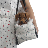 HKM-3626813 Pet Car Safety Seat with Waterproof Bed and Portable Strap - Suitable for Dogs