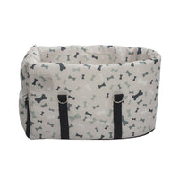 HKM-3626813 Pet Car Safety Seat with Waterproof Bed and Portable Strap - Suitable for Dogs