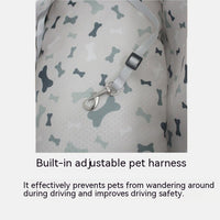 HKM-3626813 Pet Car Safety Seat with Waterproof Bed and Portable Strap - Suitable for Dogs