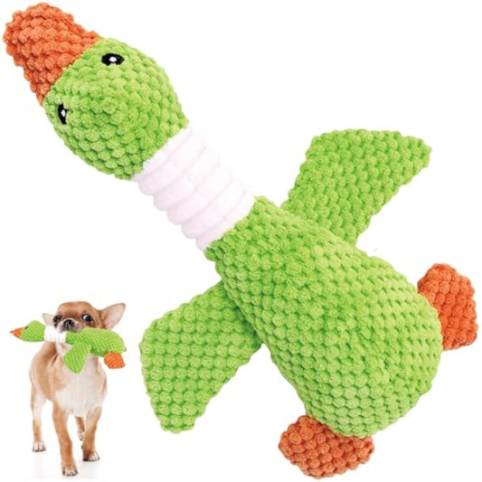HKM-3628221 Durable Squeaky Plush Dog Toy for Large Dogs - Stuffed Duck Chew Toy for Puppies and Medium Breeds