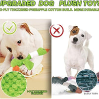 HKM-3628221 Durable Squeaky Plush Dog Toy for Large Dogs - Stuffed Duck Chew Toy for Puppies and Medium Breeds