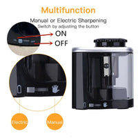 HKM-362835 Electric Automatic Pencil Sharpener with Helical Steel Blades for Artists and Students