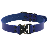 HKM-3628733 Creative Simple Release Buckle Leather Collar Necklace for Unisex - 49cm Adjustable Length