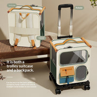 HKM-3628989 Large-Capacity Cat Carrier Backpack - Multi-Functional Rolling Design, Foldable, Lightweight Options Available