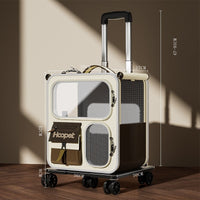 HKM-3628989 Large-Capacity Cat Carrier Backpack - Multi-Functional Rolling Design, Foldable, Lightweight Options Available