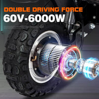 HKM-362899 Foldable Electric Offroad Scooter J30Max Dual Motor with 80-85km Range and 3000W Power