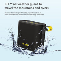 HKM-363027 Compact Waterproof Bluetooth Speaker with Long Battery Life - Black Portable Wireless Audio Solution