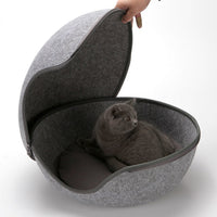 HKM-3630781 Egg-Shaped Warm Pet Bed with Detachable Cushion for Dogs, Cats, and Small Animals