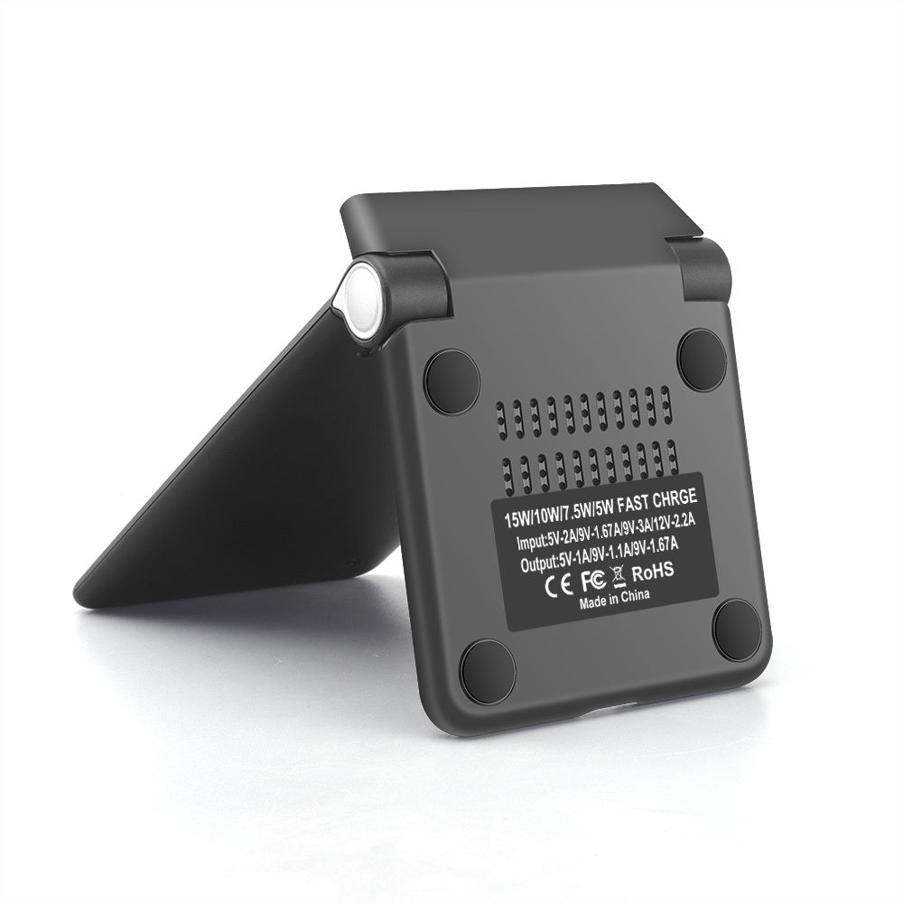 HKM-363091 15W Foldable Wireless Charger Stand with Type-C Input and Qi Standard