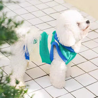 HKM-3631293 Striped Hooded Knitted Pet Sweater for Autumn/Winter - Available in Blue, Sizes S-L