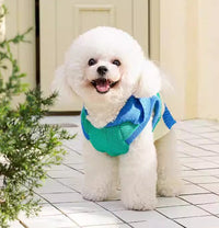HKM-3631293 Striped Hooded Knitted Pet Sweater for Autumn/Winter - Available in Blue, Sizes S-L