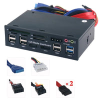 HKM-363219 External CD-ROM Drive with USB 3.0 and Multifunctional Card Reader for CF, SD, TF, MicroSD, MS Pro, and MS Micro (M2)
