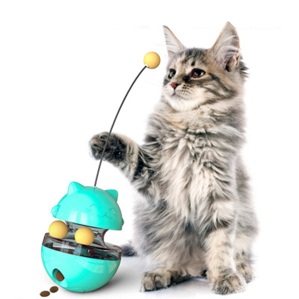 HKM-3633341 Interactive Pet Tumbler Toy for Cats - Slow Food Leaking Ball, Durable Educational Game in Multiple Colors