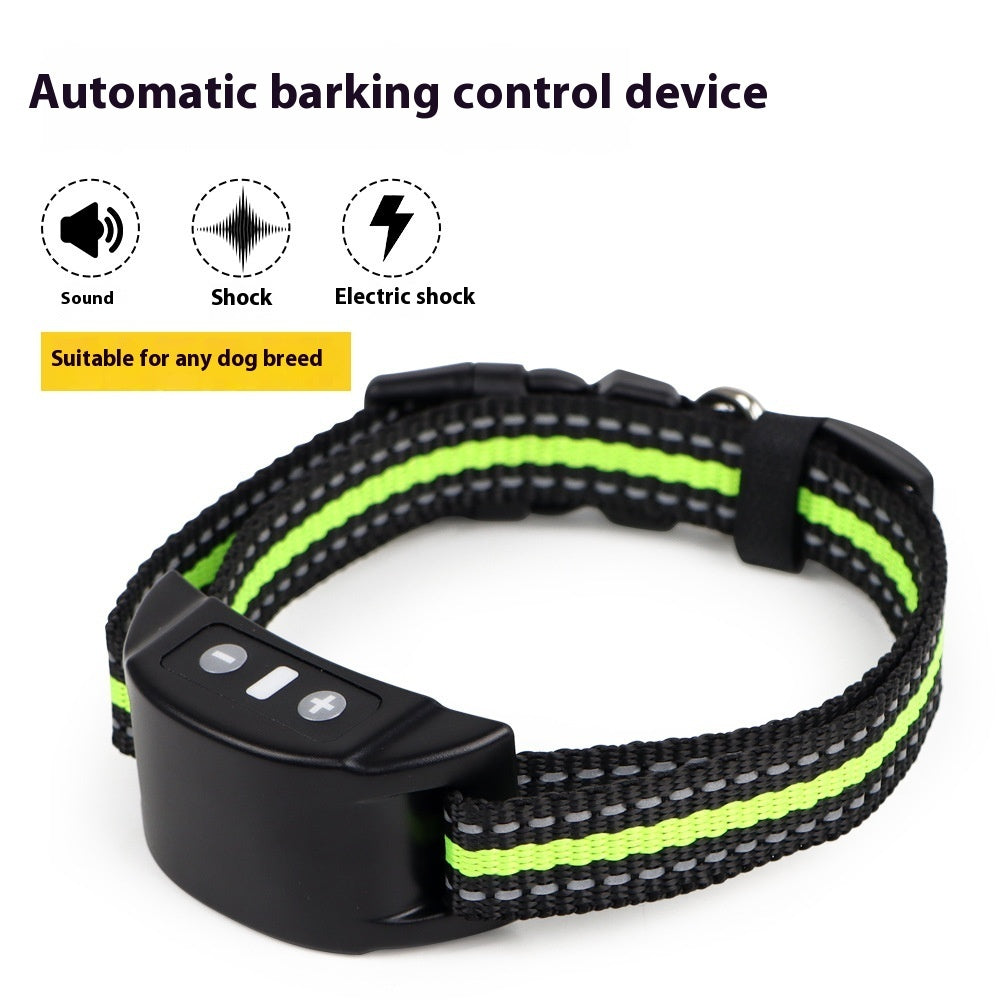 HKM-3634493 Automatic Waterproof Bark Control Collar for Dogs - Available in Black, White, and Fluorescent Green