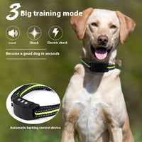 HKM-3634493 Automatic Waterproof Bark Control Collar for Dogs - Available in Black, White, and Fluorescent Green