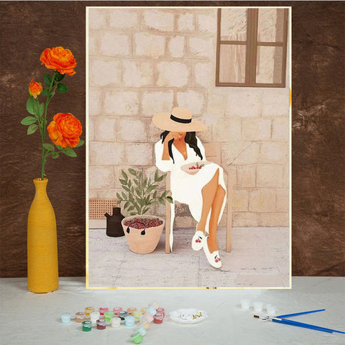 HKM-363475 Hand-painted DIY Digital Oil Painting Kit - Various Sizes and Styles Available