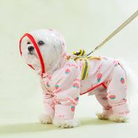 HKM-3634877 Waterproof Fruit Printed Raincoat for Dogs in Various Colors and Sizes