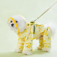 HKM-3634877 Waterproof Fruit Printed Raincoat for Dogs in Various Colors and Sizes