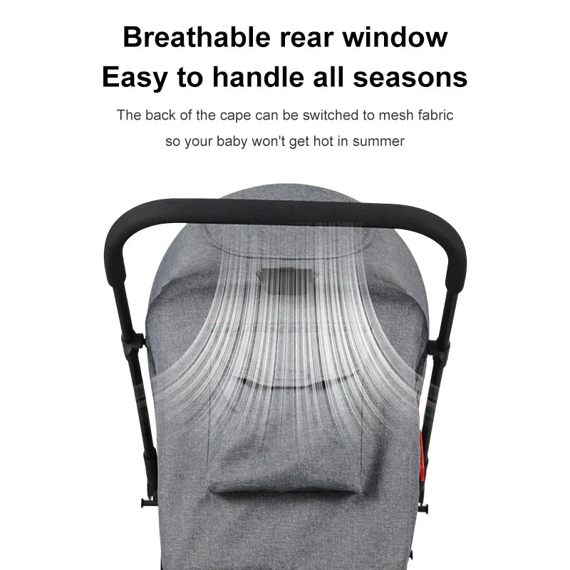 HKM-363731 2 in 1 Be-directional Baby Stroller with Car Seat for Toddlers - Lightweight Folding Design