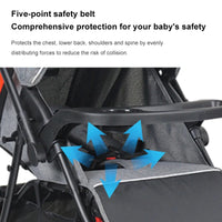 HKM-363731 2 in 1 Be-directional Baby Stroller with Car Seat for Toddlers - Lightweight Folding Design