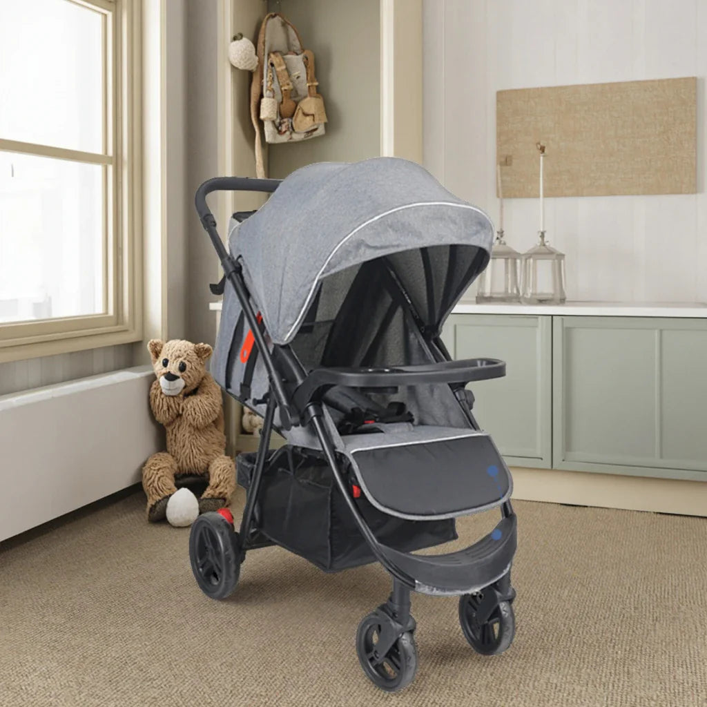 HKM-363731 2 in 1 Be-directional Baby Stroller with Car Seat for Toddlers - Lightweight Folding Design